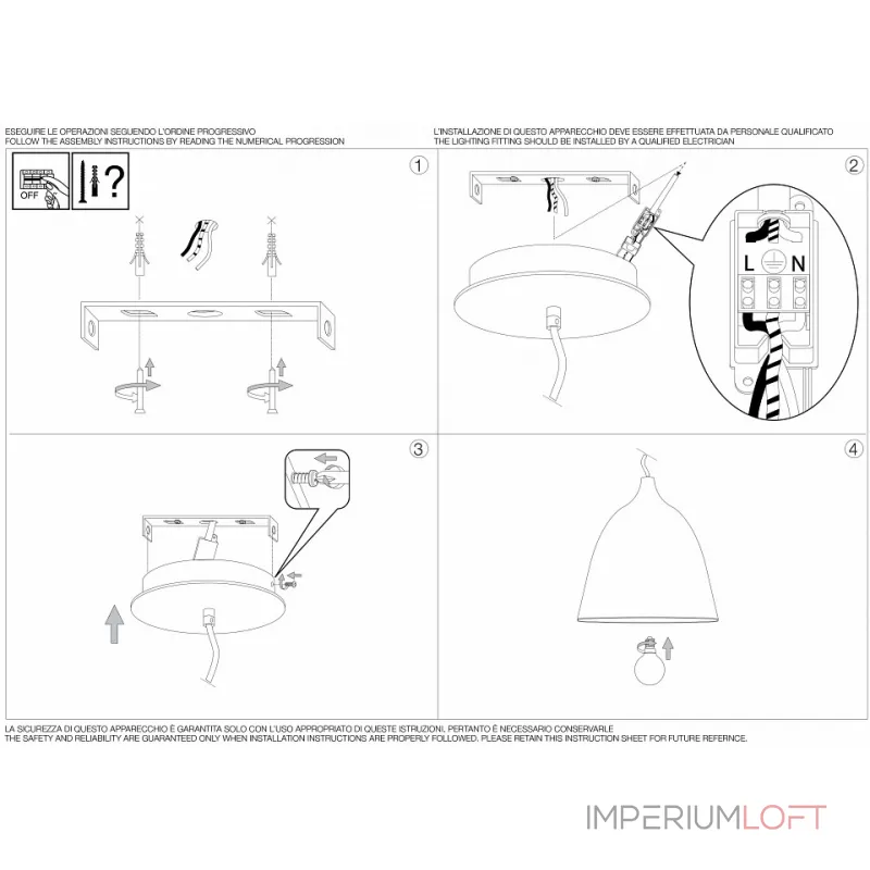 Подвесной светильник Ideal Lux Haunt HAUNT SP1 BIANCO