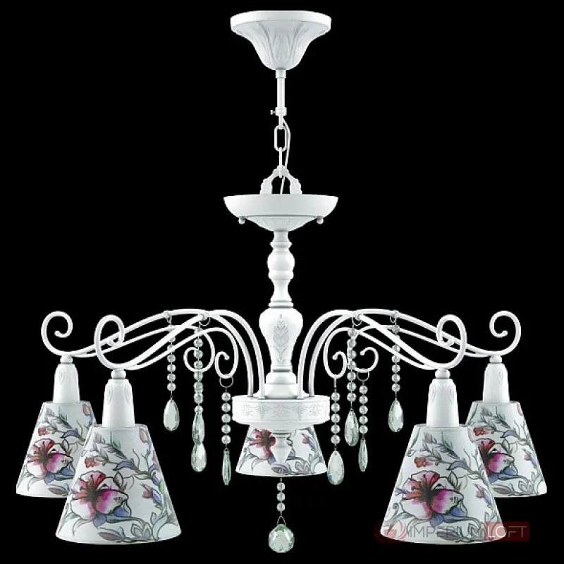 Подвесная люстра Lamp4You Provence 19 E4-05-WM-LMP-O-13-CRL-E4-05-GR-DN Цвет плафонов белый от ImperiumLoft