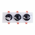 Встраиваемый светильник MW-Light Круз 637016003 Цвет арматуры черно-белый Цвет плафонов кремовый от ImperiumLoft