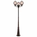 Фонарный столб Maytoni Via O023FL-03G Цвет арматуры золото Цвет плафонов янтарный