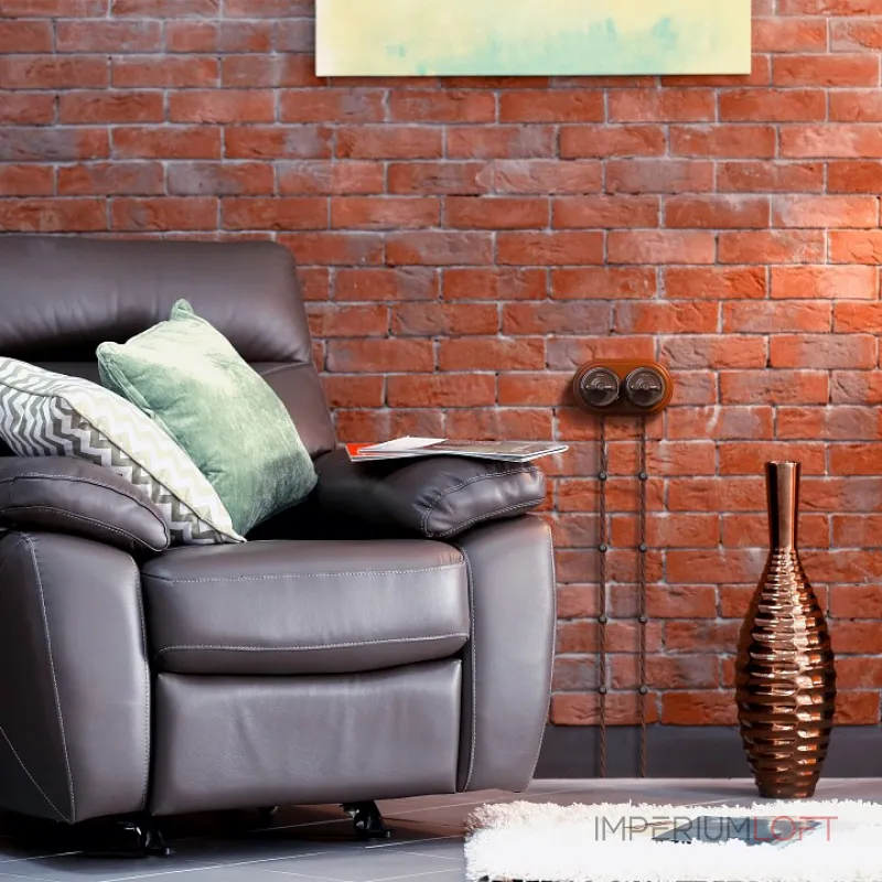 Выключатель на 4 положения двухклавишный без рамки Werkel коричневый Ретро W5620014 от ImperiumLoft Выключатель на 4 положения двухклавишный без рамки Werkel коричневый Ретро W5620014 от ImperiumLoft