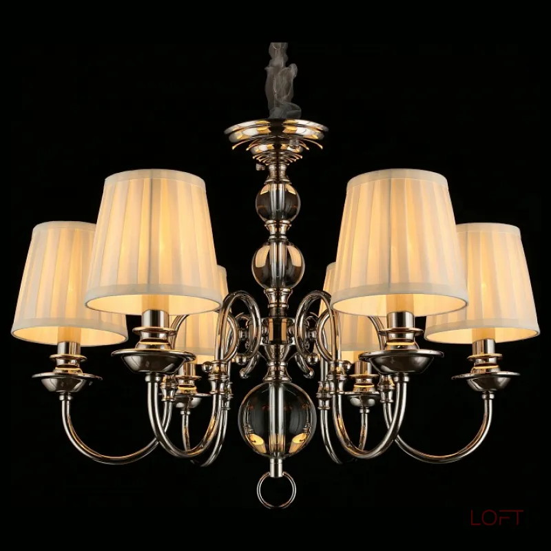 Подвесная люстра Aployt Gaell APL.704.03.06 Цвет арматуры хром Цвет плафонов кремовый