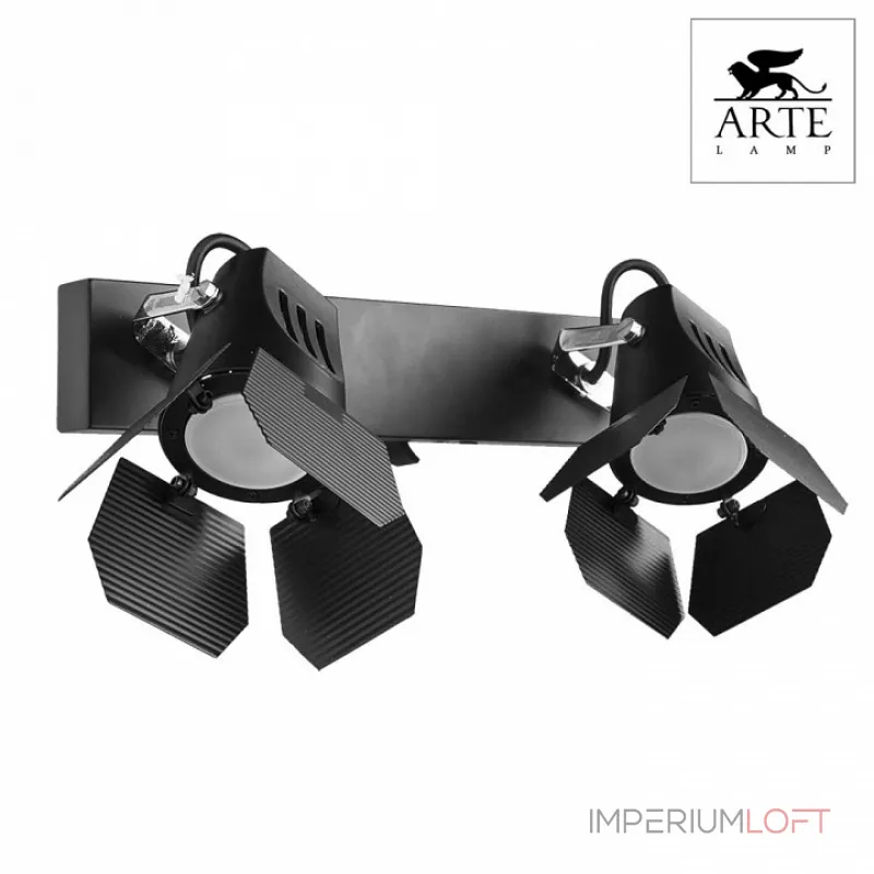 Спот Arte Lamp Cinema A3092AP-2BK Цвет арматуры хром Цвет плафонов черный от ImperiumLoft Спот Arte Lamp Cinema A3092AP-2BK Цвет арматуры хром Цвет плафонов черный от ImperiumLoft