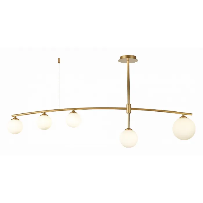 Светильник на штанге ST-Luce Sembrare SL1208.302.05 Цвет плафонов белый Цвет арматуры золото от ImperiumLoft