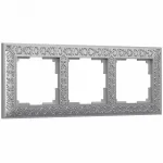 Рамка на 3 поста Werkel WL07-Frame-03 (матовый хром) Цвет арматуры серый Цвет плафонов белый