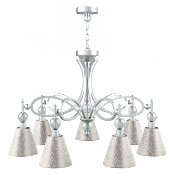 Подвесная люстра Maytoni Eclectic 7 M2-07-CR-LMP-O-4 Цвет арматуры белый Цвет плафонов серый от ImperiumLoft