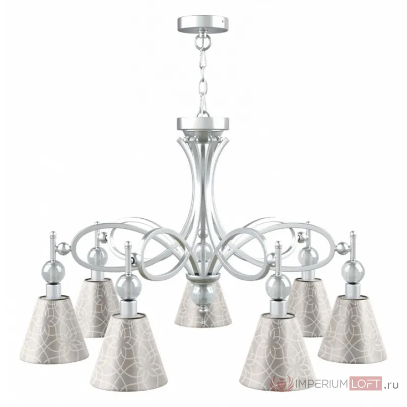 Подвесная люстра Maytoni Eclectic 7 M2-07-CR-LMP-O-4 Цвет арматуры белый Цвет плафонов серый от ImperiumLoft