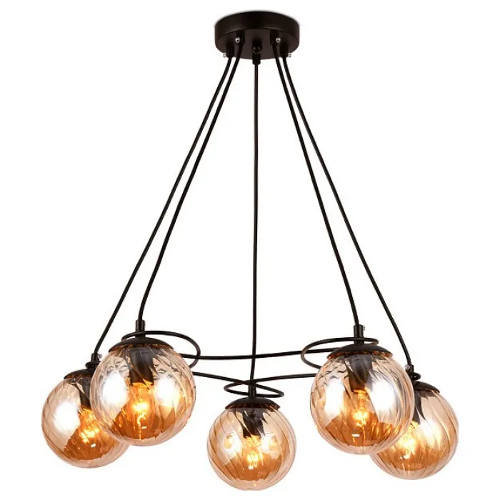 Подвесной светильник Ambrella Traditional 22 TR9022 Цвет плафонов янтарный Цвет арматуры черный от ImperiumLoft