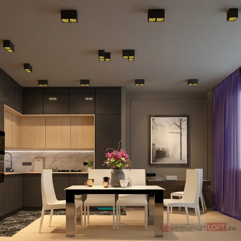 Накладной светильник Novotech Recte 358487 Цвет плафонов золото от ImperiumLoft