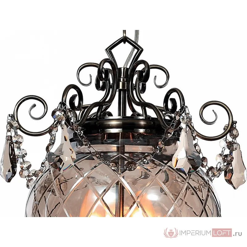 Подвесной светильник Divinare Reggia 1150/02 SP-3 Цвет арматуры бронза Цвет плафонов коричневый от ImperiumLoft