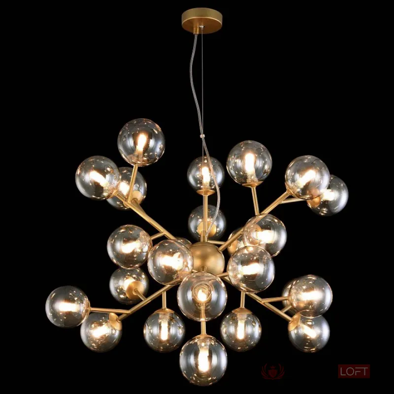 Подвесная люстра Maytoni Dallas MOD545PL-24G Цвет арматуры золото Цвет плафонов янтарный от ImperiumLoft