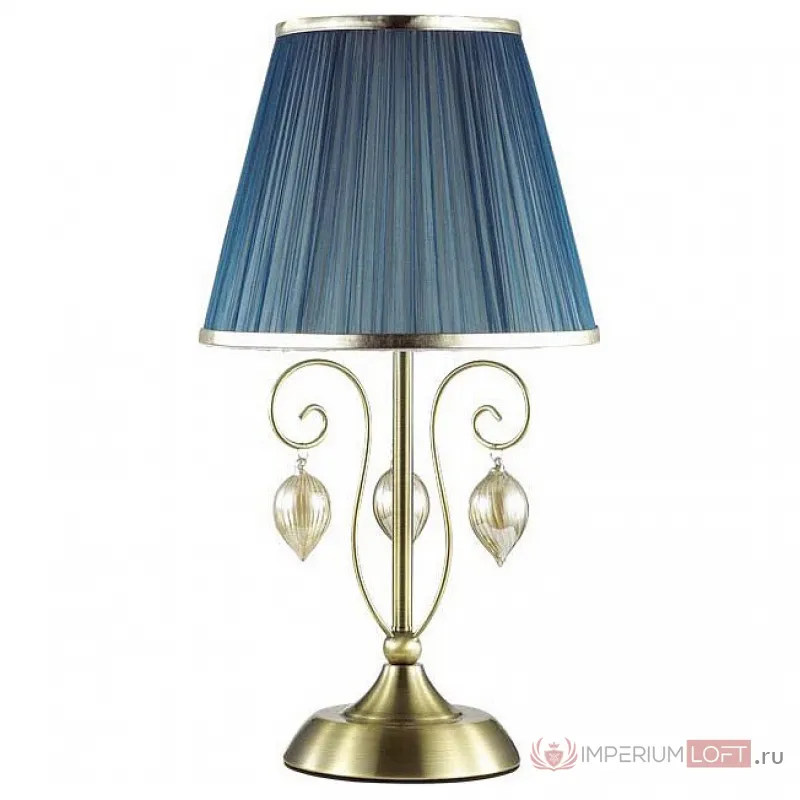 Настольная лампа декоративная Odeon Light Niagara 3921/1T Цвет арматуры бронза Цвет плафонов синий от ImperiumLoft