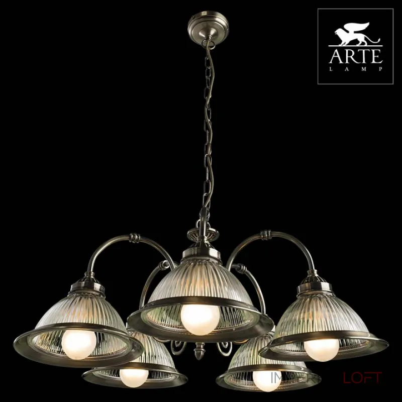 Подвесная люстра Arte Lamp American Diner A9366LM-5AB Подвесная люстра Arte Lamp American Diner A9366LM-5AB