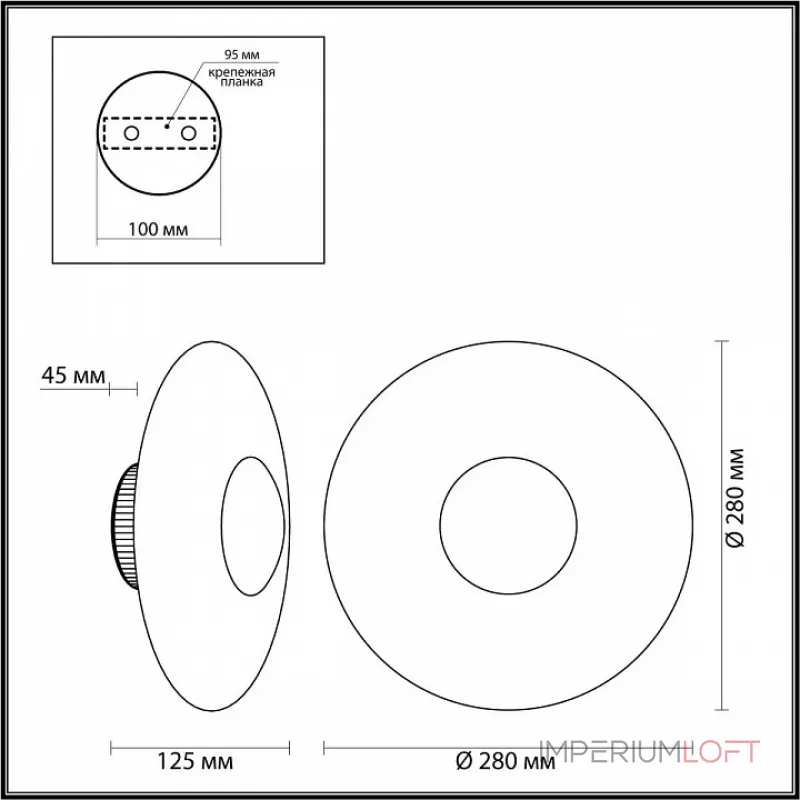 Накладной светильник Odeon Light Adamas 4223/13WL Цвет плафонов золото Цвет арматуры черный