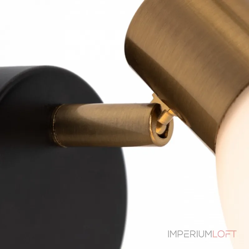 Бра Arte Lamp Falena A3117AP-1BK Цвет арматуры Черный Цвет плафонов Белый от ImperiumLoft