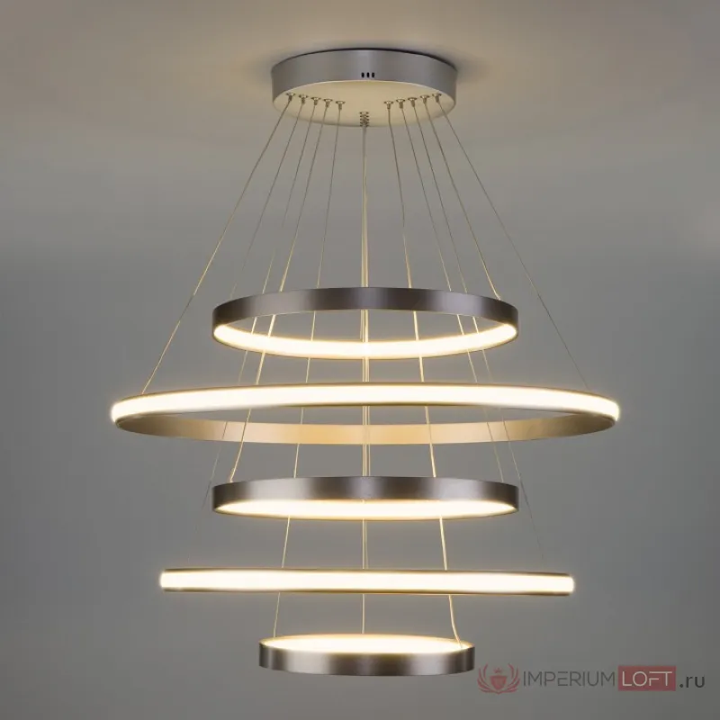 Подвесной светильник Eurosvet Olympia 90179/5 сатин-никель 145W от ImperiumLoft