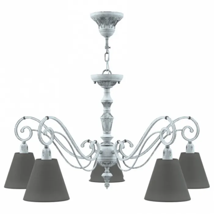 Подвесная люстра Lamp4You Classic 18 E3-05-G-LMP-O-22 Цвет арматуры серый Цвет плафонов черный от ImperiumLoft