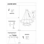 Подвесная люстра Arte Lamp Dexter A3619SP-48WH 