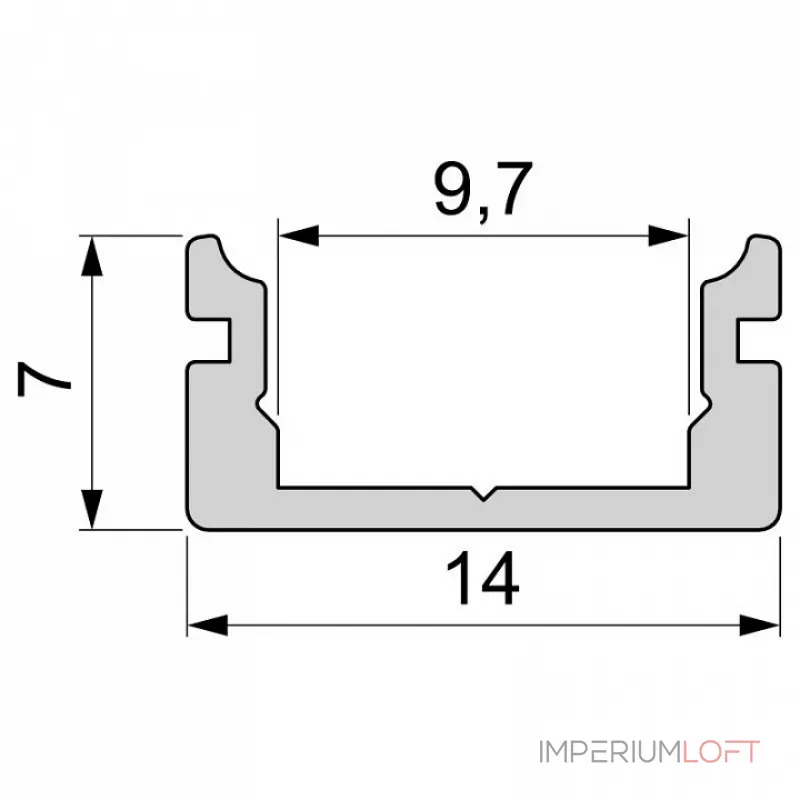 Профиль накладной  Deko-Light AU-01-08 970005 Цвет арматуры белый