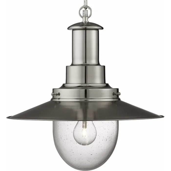 Подвесной светильник Arte Lamp Fisherman A5540SP-1SS Цвет арматуры серебро Цвет плафонов прозрачный от ImperiumLoft
