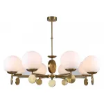 Люстра на штанге Stilfort Marsela 2141/05/08P Цвет арматуры бронза Цвет плафонов белый