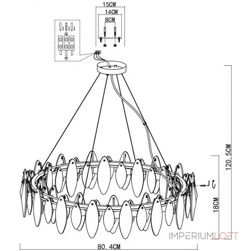 Подвесная люстра ST-Luce Ancona SL1227.103.12