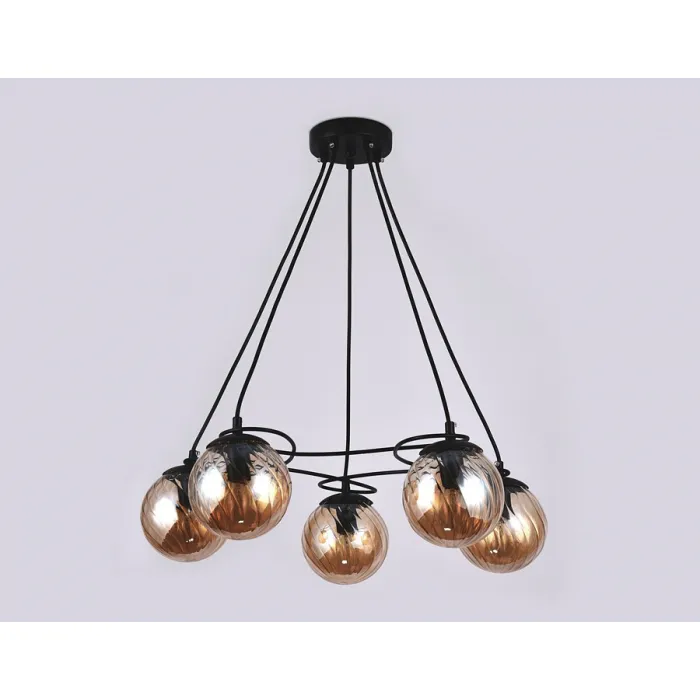 Подвесной светильник Ambrella Traditional 22 TR9022 Цвет плафонов янтарный Цвет арматуры черный от ImperiumLoft