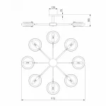 Люстра на штанге Eurosvet Gallo 70121/8 белый Цвет плафонов серый от ImperiumLoft