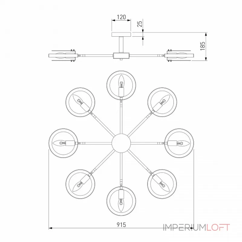 Потолочная люстра 70121/8 Потолочная люстра 70121/8