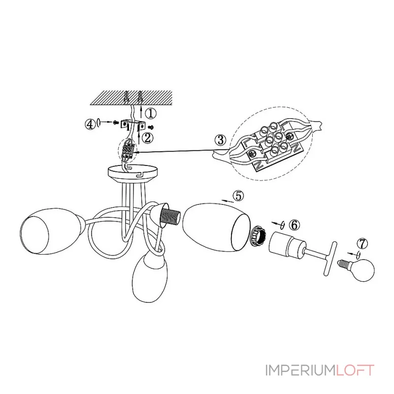 Потолочная люстра Mitis 63170-3 Globo