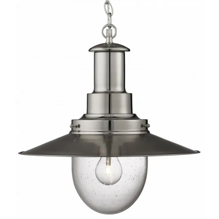 Подвесной светильник Arte Lamp Fisherman A5540SP-1SS Цвет арматуры серебро Цвет плафонов прозрачный от ImperiumLoft