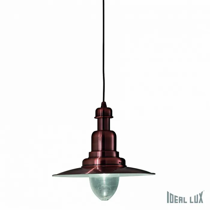 Подвесной светильник Ideal Lux FIORDI FIORDI SP1 RAME Цвет арматуры коричневый Цвет плафонов коричневый от ImperiumLoft