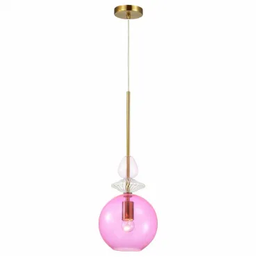 Подвесной светильник Odeon Light Bella 3 4649/1 Цвет арматуры золото Цвет плафонов розовый
