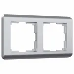Рамка на 2 поста Werkel Snabb basic 3 W0022106 Цвет арматуры серебро