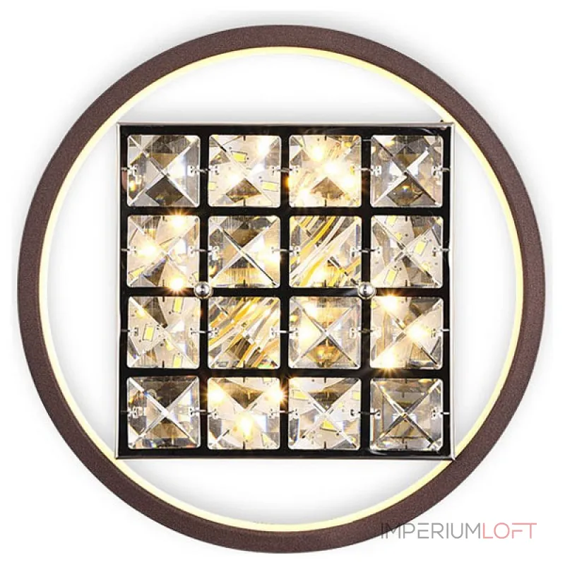 Накладной светильник Ambrella Ice FA105 цвет арматуры коричневый цвет плафонов прозрачный