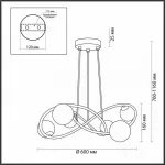 Подвесная люстра Odeon Light Slota 4807/6 Цвет плафонов белый Цвет арматуры никель от ImperiumLoft