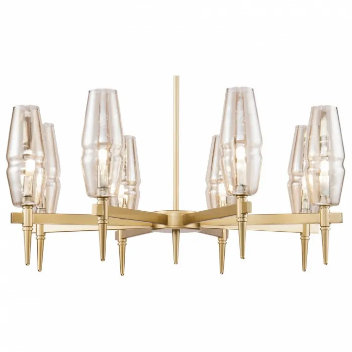 Люстра на штанге Maytoni Lita H002PL-08G Цвет арматуры золото Цвет плафонов прозрачный от ImperiumLoft