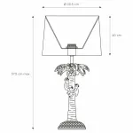 Настольная лампа декоративная Lucide Extravaganza Coconut 10505/81/30 Цвет плафонов черный Цвет арматуры золото