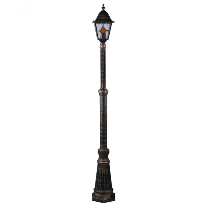 Фонарный столб Arte Lamp Berlin A1017PA-1BN Цвет арматуры золото Цвет плафонов разноцветный от ImperiumLoft
