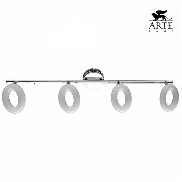 Спот Arte Lamp Ciambella A8972PL-4CC Цвет арматуры хром Цвет плафонов белый от ImperiumLoft