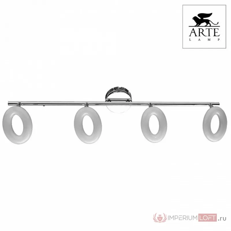 Спот Arte Lamp Ciambella A8972PL-4CC Цвет арматуры хром Цвет плафонов белый от ImperiumLoft