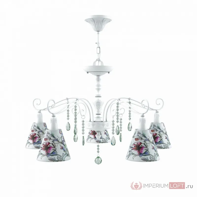 Подвесная люстра Lamp4You Provence 19 E4-05-WM-LMP-O-13-CRL-E4-05-GR-DN Цвет плафонов белый от ImperiumLoft