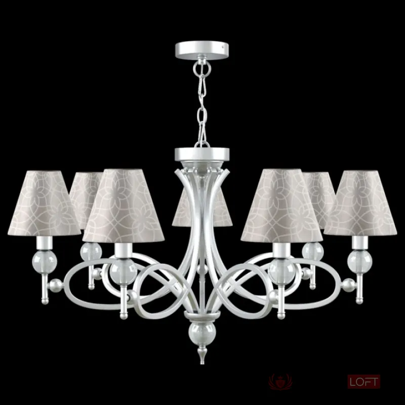 Подвесная люстра Maytoni Eclectic 7 M2-07-CR-LMP-O-4 Цвет арматуры белый Цвет плафонов серый от ImperiumLoft
