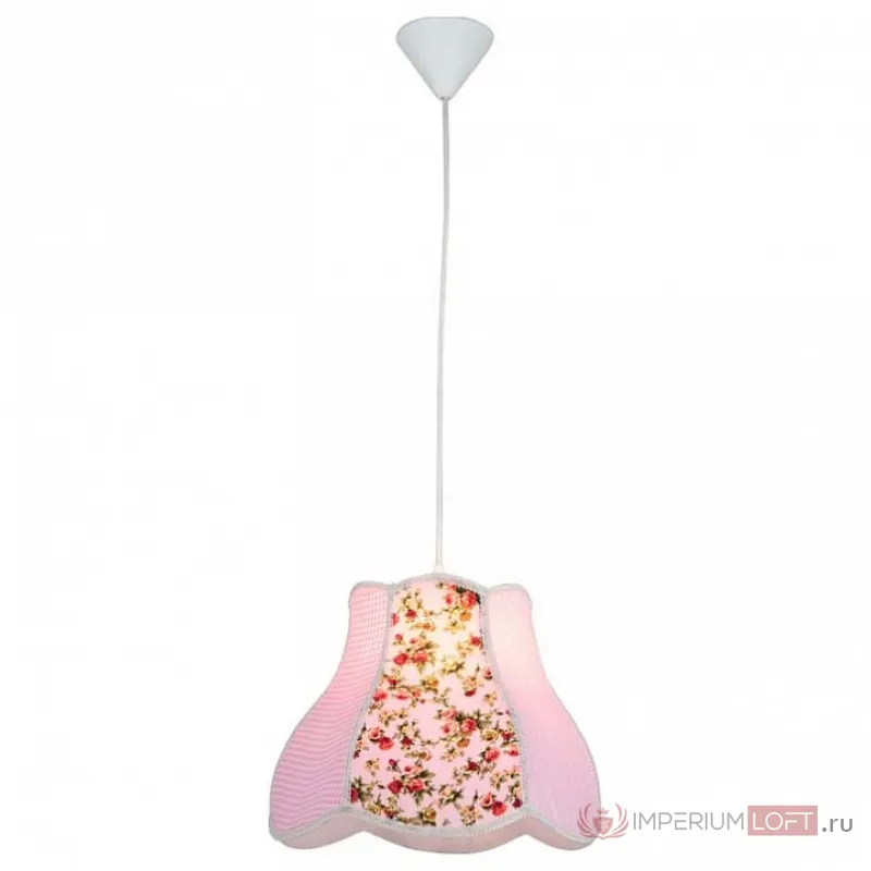 Подвесной светильник Arte Lamp Kids A9222SP-1WH Цвет арматуры белый Цвет плафонов розовый от ImperiumLoft