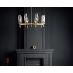 Люстра на штанге Maytoni Lita H002PL-08G Цвет арматуры золото Цвет плафонов прозрачный от ImperiumLoft
