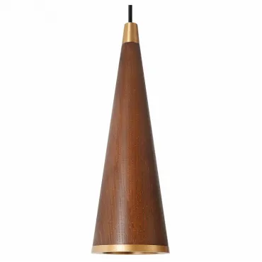 Подвесной светильник Favourite Coni 2830-1P Цвет арматуры латунь Цвет плафонов коричневый от ImperiumLoft