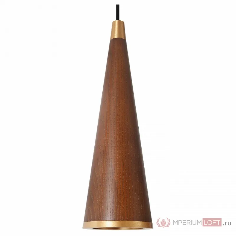 Подвесной светильник Favourite Coni 2830-1P Цвет арматуры латунь Цвет плафонов коричневый от ImperiumLoft