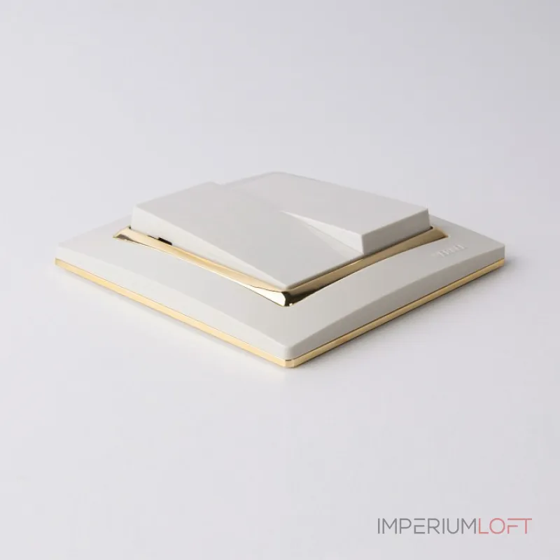 Выключатель двухклавишный без рамки Werkel Слоновая кость W1120003