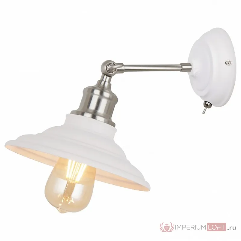 Бра Arte Lamp 5067 A5067AP-1WH Цвет арматуры серебро Цвет плафонов белый от ImperiumLoft