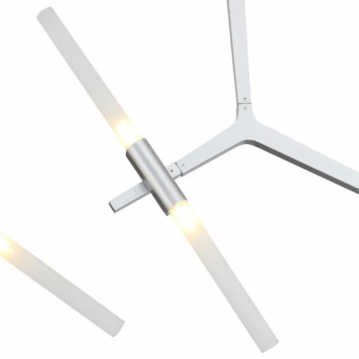Люстра на штанге ST-Luce Laconicita SL947.102.20 Цвет арматуры серебро Цвет плафонов белый от ImperiumLoft